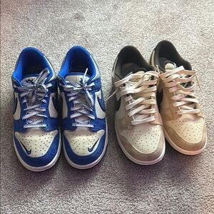 Blue and Beige Sneakers Set